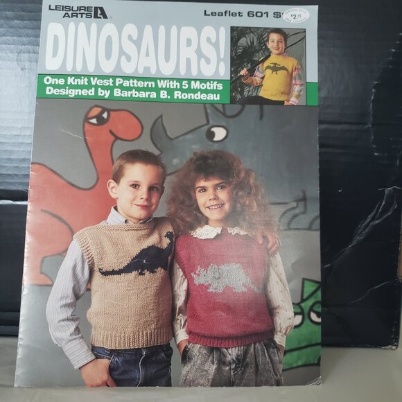 Cartoon Flintstones TMNT and Dinosaur Themed Knitting Magazines Leaflet VTG - Picture 9 of 16